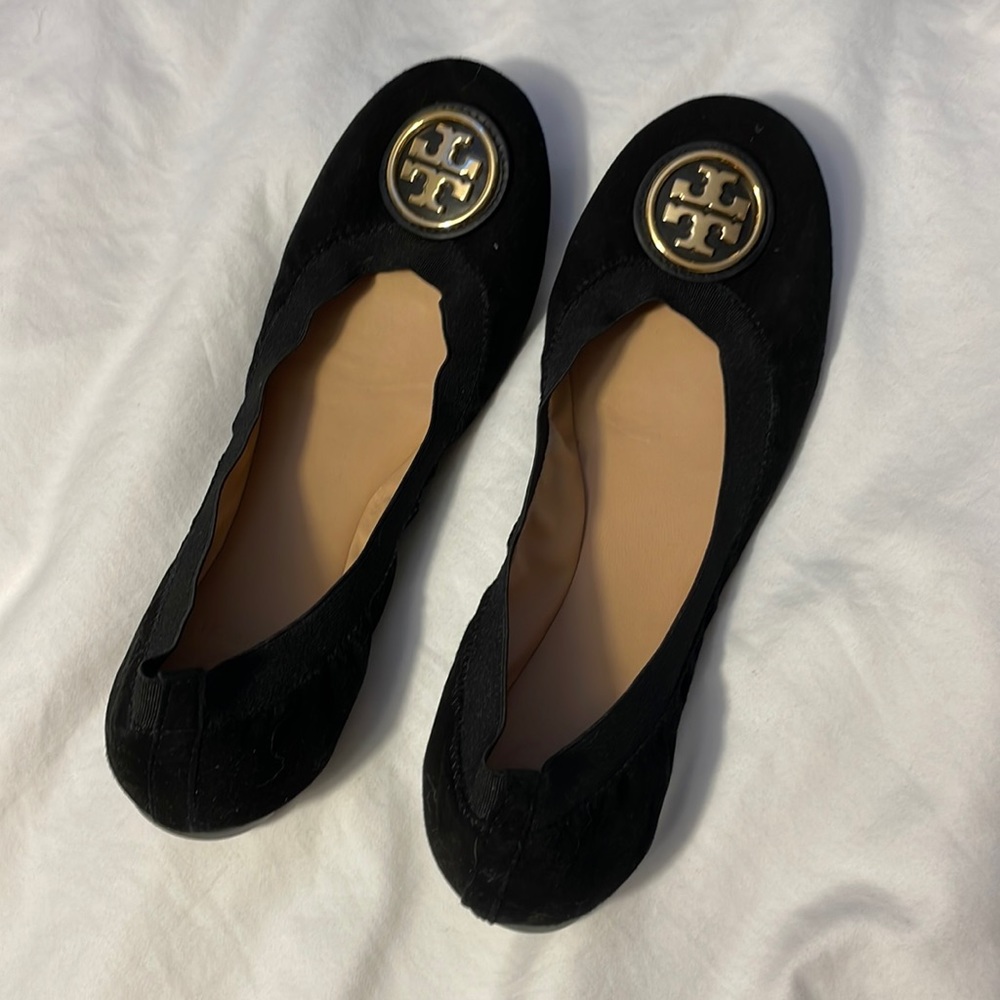 Tory Burch Travel Suede Ballet Flat great condition